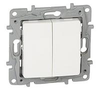 LEGRAND - DOUBLE POUSSOIR 6A BLANC LEGRAND NILOE 664708 - LEG-664708