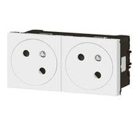 Legrand Kit 2 prises Mosaic 2P+T composables précâblées 4 modules blanc