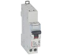407718 Disjoncteur unipolaire + neutre 40A - 1P+N Courbe C - 6/10kA - Automatique et vis - Legrand DX3