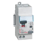 Legrand Disjoncteur différentiel DX³ 410713 1P+N 16 A Type AC 30 mA Courbe C 2M 230 V