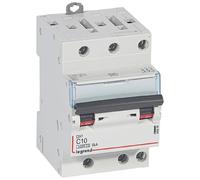 406890 Disjoncteur triphasé 10A - 3P Courbe C - 4,5/6kA - À vis - Legrand DX3