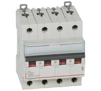 Disjoncteur modulaire tétrapolaire Legrand DX³ 20A courbe C