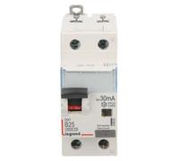 Legrand DX3 Interrupteur FI/LS caractéristique B, 25A, 1P+N, 6kA, 30mA, type A, 230VAC, 2TE 410967