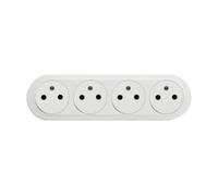 Legrand - Enjoliveur Blanc pour ensemble compact 4 Prises Surface