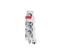Legrand FB multiprise 4 prises 2P+T câble 3 m 1 mm² blanc/gris avec boucle de fixation