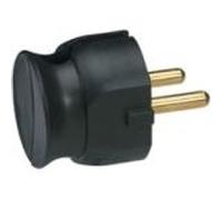 Legrand - Fiche 2P 16 A - Extra Plate Noir Noir G