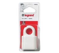 Legrand - Fiche 6A plate femelle sans terre plastique -avec anneau extraction -blister -blanc