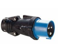 LEGRAND Fiche droite, Hypra, IP44, 16A 200/250V 2P+T, caoutchouc bleu