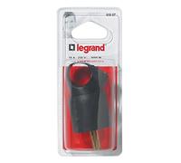 Legrand Fiche mâle 2P+T 0 939 07 – 16A 250V Plastique, serre-câble à vis, anneau Noir