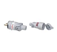 LEGRAND - Fiche mâle avec terre Plexo plastique IP44 - gris avec Fiche femelle avec terre 16A plastique avec volet de protection Plexo IP44