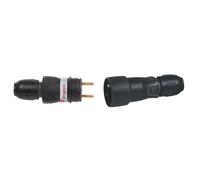 LEGRAND - Fiche mâle caoutchouc 2P+T 16A IK08 connexion auto IP44 avec étiquette Gencod avec Prolongateur caoutchouc 2P+T 16A IP44 IK08 connexion auto - étiquette Gencod
