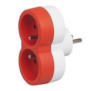 LEGRAND Fiche multiprise 16 A 2x2 P+T 2 sorties frontales orange