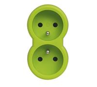 LEGRAND Fiche multiprise 16 A 2x2 P+T 2 sorties frontales vert