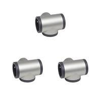 Legrand - Fiche multiprise avec 3 Prises latérales avec Terre - alu et Gris foncé, Paquet de 3