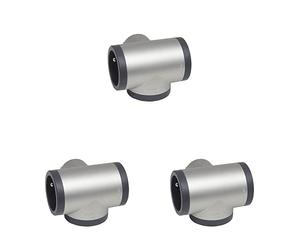 Legrand - Fiche multiprise avec 3 Prises latérales avec Terre - alu et Gris foncé, Paquet de 3