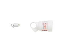 LEGRAND - Fiche plastique 2P+T 16A à anneau avec étiquette avec Gencod - blanc avec Prolongateur plastique 2P+T 16A à anneau avec étiquette avec Gencod - blanc