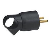 Legrand - Fiche plastique Noire 2P+T 16A à anneau avec étiquette avec Gencod Noir G