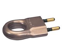 Legrand - Fiche plate mâle sans terre plastique - avec anneau extraction - bronze