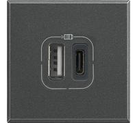Legrand HS4287C2 Steckdose 2x USB Anthrazit (HS4287C2)
