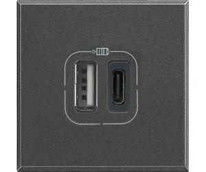 Legrand HS4287C2 Steckdose 2x USB Anthrazit (HS4287C2)