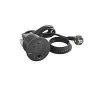 LEGRAND, Incara Disq 80 654711 Prise de Charge USB C, Prise de données FTP Cat6 RJ 45, Multiple, encastrable, 15 W, câble de 2 m, 2 fiches P+E, Couleur : Noir