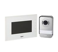 Legrand , interphone vidéo avec connexion à 2 fils, moniteur couleur brillant de 7 pouces et caméra grand angle, ensemble maison 1/2 familiale, 369230