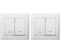 Legrand Interrupteur à bascule pour volet roulant Galea, blanc, 777014 (Lot de 2)