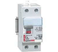 Legrand - Interrupteur différentiel bipolaire - 2P - type AC 30mA arrivée haut/départ bas 63A