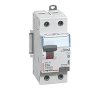 Legrand - Interrupteur différentiel bipolaire - 2P - type AC 30mA arrivée haut/départ bas 63A