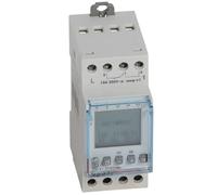 LEGRAND Interrupteur horaire digital Lexic, 2 sorties, rail DIN, 16A | Rail DIN, 2 canaux, 2 modules, 230V AC, 16A 250V, IP20, 56 programmations, fonctions aléatoires, compteur d'heures