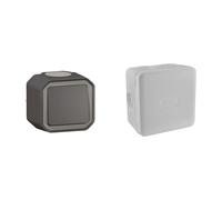 LEGRAND - Interrupteur Mural Etanche Simple ou Va-et-vient 10A Plexo & Boite de derivation electrique - etanche exterieur - IP55 85X85 - Debflex - 718806 - Polypropylène