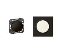 LEGRAND - Interrupteur Mural Simple ou Va-et-vient 10AX dooxie & Plaque dooxie Carrée - Plaque de Finition pour Prises et Interrupteurs dooxie - Fabriqué En France - 1 Poste - Noir Velours