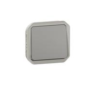 Legrand - Interrupteur ou commutateur 10 A - Plexo - Étanche IP55 - Contrôle d'éclairage composable à installer avec boîte ou cadre - Gris - 069511LE