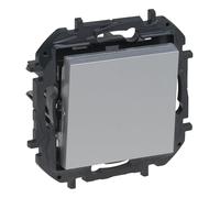 LEGRAND Interrupteur ou commutateur composable 10AX pour installation encastrée, gamme Niloé Step, couleur aluminium, 398221B