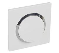 Legrand - Interrupteur ou va-et-vient dooxie 10AX + plaque carrée blanche/chromé + griffes, Blanc