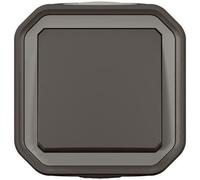 LEGRAND - Interrupteur Mural Etanche Simple ou Va-et-vient 10A Plexo - Commande d'Éclairage Complète Prête à Installer - Pose en Apparent - Fabriqué En France - Anthracite