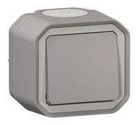 Interrupteur ou va-et-vient 10 A Plexo complet saillie gris