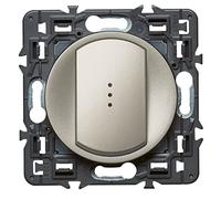 Legrand - Interrupteur ou va-et-vient lumineux (voyant fourni) Céliane Soft - 10A - Titane
