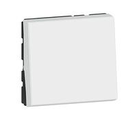 Legrand - Interrupteur ou va-et-vient témoin avec voyant Mosaic Easy-Led 10A 2 modules - blanc