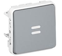 Legrand - Interrupteur ou va-et-vient témoin (voyant fourni) Plexo - Gris