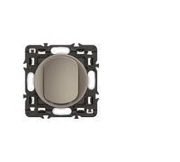 LEGRAND - Interrupteur Simple ou Va-et-vient - 10A - Commande d'Eclairage Complète - Prêt à Installer à compléter avec une Plaque - Titanium - Lot de 4