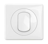 LEGRAND - Interrupteur Simple ou Va-et-vient IP44 + Plaque Céliane pour pièces humides - 10A - Commande d'Eclairage Complète - Prêt à Installer - Blanc