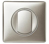LEGRAND - Interrupteur Simple ou Va-et-vient + Plaque Céliane Soft - 10A - Commande d'Eclairage Complète - Prêt à Installer - Fabriqué En France - Titane