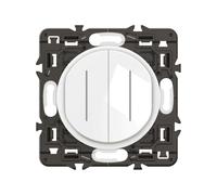 LEGRAND - Interrupteur/Va-et-vient double Céliane témoin 10A - Design moderne - A équiper d'une plaque - blanc