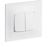 Legrand Interrupteur va-et-vient + poussoir Neptune 10A complet blanc