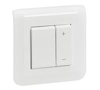 LEGRAND - Interrupteur Variateur Mural 600W Mosaic + Plaque de Finition + Support à Griffes - Commande d'Éclairage à Variation - Fabriqué En France - Blanc