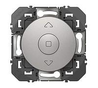 LEGRAND Interrupteur volets roulants Dooxie, aluminium, encastré, 10A | Alu, encastré, 3 boutons montée descente stop, pour volets roulants et stores, bornes automatiques, IP20