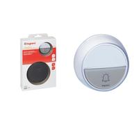 LEGRAND - Kit carillon radio sans fil Confort à piles - anthracite avec Sonnette IP44 pour kit carillon Confort - blanc