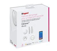 LEGRAND - Kit Démarrage Produits Connectés Céliane with Netatmo - 1 Prise Connectée + 1 Interrupteur Connecté + 1 Commande Générale + 1 Commande Éclairage/Prise - Fabriqué En France - Laqué Blanc