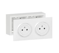 LEGRAND - Kit double prise 2p+t/surface précâblée bte saillie Dooxie